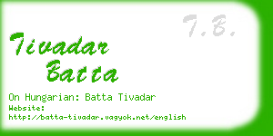 tivadar batta business card